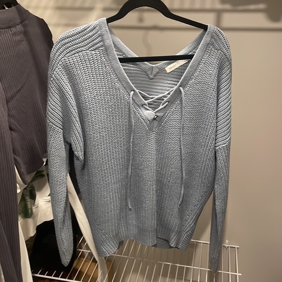 Sky Blue Knit Sweater - Picture 4 of 4